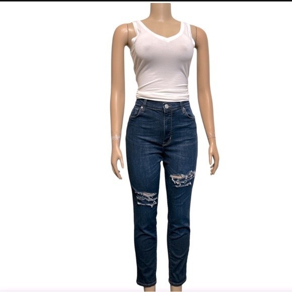 BDG Jeans TWIG High Rise Distressed Ripped Stretch Denim Skinny Size 31 - Picture 10 of 13